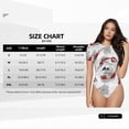 thumbnail image 5 of KLL Women 's Crew Neck Bodysuit Jumpsuits Koi Fish Print Short onesies Stretch T Shirts, 5 of 7