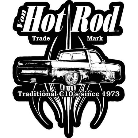 

Pasttime Signs VHR069 13 x 16 in. Custom Shape Von Hot Rod Trade Mark C10 Vintage Metal Sign