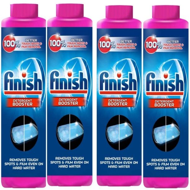 "Finish Hard Water DishwasherVULMHj Powder Booster, 5X Power, Lemon