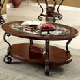 thumbnail image 5 of Furniture of America Azea Traditional Wood 1-Shelf Coffee Table in Brown Cherry, 5 of 7