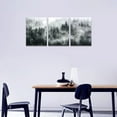 thumbnail image 5 of Canvas Wall Art For Living Room Modern Wall Decorations For Bedroom Foggy Forest Trees Landscape Wall Painting Office Wall Decor Ready To Hang Framed Wall Pictures Home Decor 12X16 3 Panels, 5 of 6