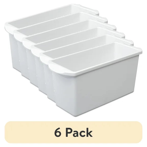 (6 Pack) Ice Cube Bin, Narrow Design, Space-Efficient