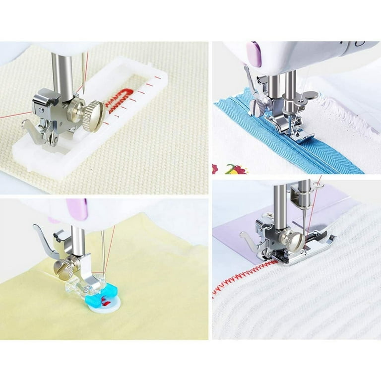 POOLIN Simple Sewing Machine - 26 Stitch Applications, Adjustable Stitch  Length, with Complete Accessory Kits & Foot Pedal, 5 Included Presser Feet