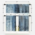 thumbnail image 2 of Blue Kitchen Curtains Grey Window Curtains Valance and Tier Set, Modern Rod Pocket Short Tier Curtain, Abstract Art Small Cafe Curtains for Kitchen Decor 54" x 24", 2 of 6