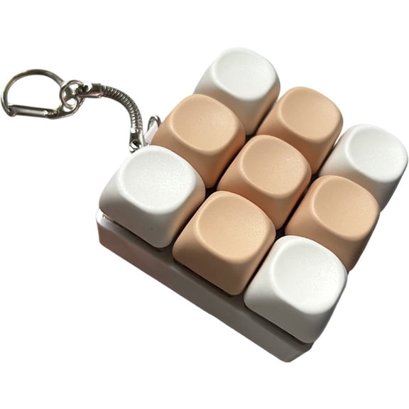 Jiibva Keyboard Fidget Keychain Keys Button Keycap Finger Keyboard Cap Relief Stress Pass Keyboard Clicker for Adult