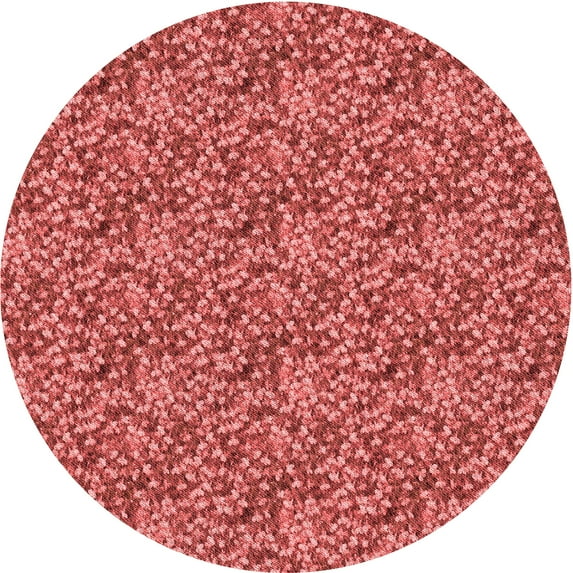 Ahgly Company Machine Washable Indoor Round Transitional Red Area Rugs, 6' Round
