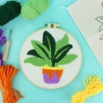 thumbnail image 4 of UNIQUE CREATIV CRAFT Punch Needle Kit – Plant, 1 pc, Age 8+, Intermediate, 20×20 cm, 4 of 4
