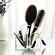 thumbnail image 4 of Soporte acrílico para brochas de maquillaje, organizador de escritorio de 3 compartimentos, organizador de cosméticos transparente, organizador de lápiz labial (transparente), 4 of 6