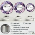 thumbnail image 4 of Designart "Ethereal Floral Elegance I" Floral Rund Mirror For Wall Decor - Large Purple Round Printed Mirror -Cottage Round Living Room Mirror - 23" x 23", 4 of 6