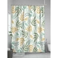 thumbnail image 5 of Fsddascl Leaf Shower Curtain Set - 72" x 78" Washable Bathtub Curtain with 12 Hooks, Retro Sage Green Multicolors Tree Branch Plant Waterproof Fabric Stall Shower Curtains for Bathroom/Bathtub Décor, 5 of 6