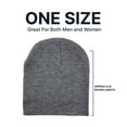thumbnail image 4 of Empire Cove Short Uncuffed Knit Beanie 3 Pack Set of Black Dark Grey Heather Grey, 4 of 5
