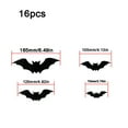 thumbnail image 2 of YIKA 2025 New Halloween Stereoscopic Lighted Bats, LED Color Lighted Bats Halloween Decoration, Upgrade LED Glowing Bat Group Hanging Wall Luminous Glow Clings Multipack 16pcs B, 2 of 7