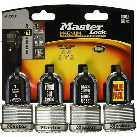 Master Lock M1XQLF Magnum Keyed Padlock 2 Pack