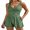 Green, variant on Asoul Romper Swimsuits for Women Tummy Control One Piece Swimsuits with Shorts Slimming Bathing Suits
