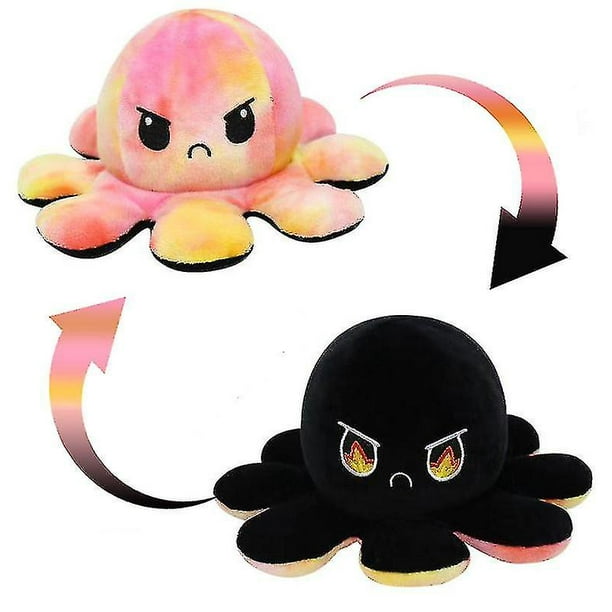 Juguete Pulpo Reversible Con Luces Peluche Pulpito Pulpito