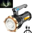 thumbnail image 1 of Portable LED Flashlight with USB Charging - 4 Lighting Modes (High/Low/Side/Flashing) - Wall Mountable & Desktop Use - Long Range Focus - Water Resistant - Compact Design for Camping, Work &, 1 of 8