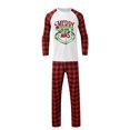 thumbnail image 2 of Conjuntos de pijamas navideños familiares a juego Grinch 2024, pijama de Grinch con parte superior y pantalones de pijama a cuadros, pijama de Grinch para niños y adultos para la familia, Hombres M, 2 of 4