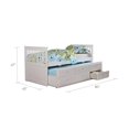 thumbnail image 3 of Phillips Twin Size Captain Bed with Trundle Bed & 3 Drawers, White, 3 of 4