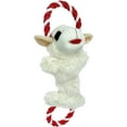 Multipet Lamb Chop Plush Dog Toys, with Rope Pull and Crinkle Noise