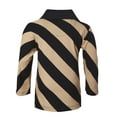 thumbnail image 2 of Polo Rugby à Manches Longues Rayé en Coton pour Garçons - Noir/beige - Taille 10, 2 of 7