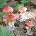 thumbnail image 4 of Lot de 1 Décor de Terrarium Mignon en Résine Rouge pour Jardin Féerique et Bonsaï 0,8x0,6x1,2 Po, 4 of 8