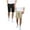 Black & Khaki, variant on Mens 5-Pockets Flex Stretch Cotton Chino Shorts (2-Pack)