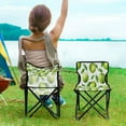 thumbnail image 5 of 600D Oxford Camping Chair Portable Foldable Chair Supports 220 lbs for Picnic, Fishing, Backpacking Cartoon Green Apples Pattern, 5 of 8