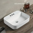 thumbnail image 3 of American Imaginations AI-28301 20 in. Rectangle Above Counter White Vessel for 3H4 in. Center Drilling, 3 of 3