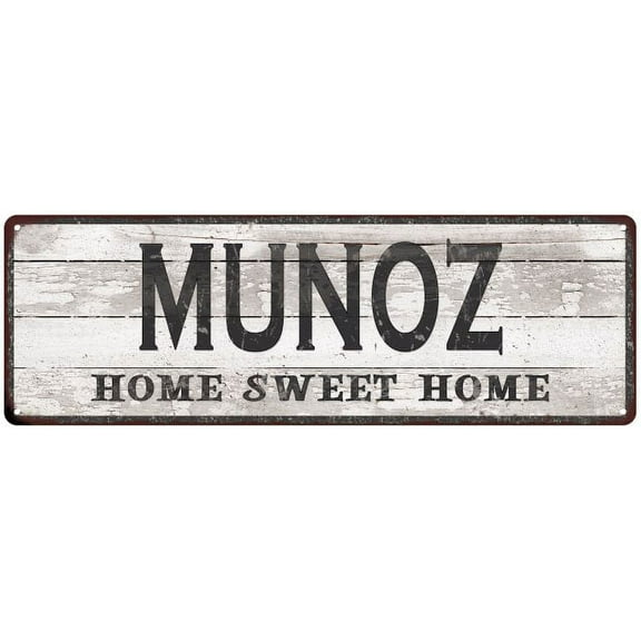 MUNOZ Home Sweet Home Country Look 6x18 Metal Sign 106180045200