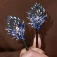 thumbnail image 5 of Hair Ties - Blue - Rhinestone Flower Hair Clip Elegant Lazy Hair Curler Bun Clips Bun Hair Twister Flowers Bun Maker, 1 Hair Tie, Easter, Wedding Makeup Organizers, 5 of 6