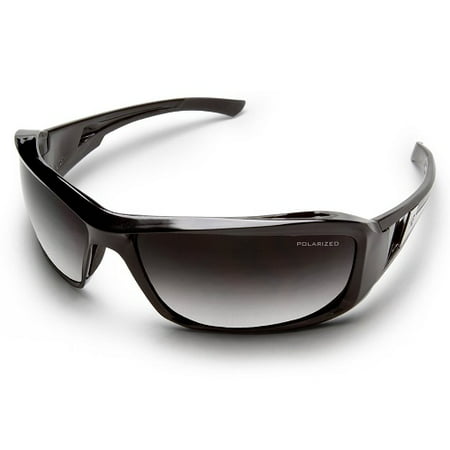 Brazeau Black Frame Polarized Sunglasses with Gradient Lens