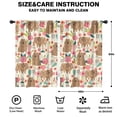 thumbnail image 2 of Blackout Kids Curtains,Pomeranian Dogs and Flowers Childrens Insulated Curtains Set Of 2,Bedroom Essentials,Toddler Room Decor 42x63in(106x160cm), 2 of 4