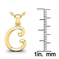 thumbnail image 5 of SuperJeweler C Initial Necklace in Heavy 14 Karat Yellow Gold With Free 18 inch Cable Chain, for Women, 5 of 6
