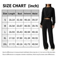 thumbnail image 5 of FIOPHY Womens 2 Piece Lounge Sets Twist Front Cropped Sweatshirt Wide Leg Sweatpant Fall Outfits Sweatsuit Tracksuit, 5 of 5