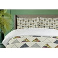 thumbnail image 4 of Ambesonne Geometric Duvet Cover Sets, Abstract Triangle, 2-Queen, Taupe, 4 of 7