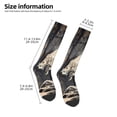 thumbnail image 2 of Pofeuu Graceful Snow Leopard Print Stockings, Adult Running Hiking Socks for Youth and Adult, 2 of 6