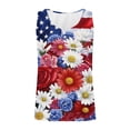 thumbnail image 4 of TEAJOPSUU Womens July 4th Tank Tops USA Printed V-Neck Sleeveless Blouses Red White Blue Loose Fitted Summer Tank A-Multicolor, 4 of 5