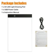 A4 LED Light Box Tracer, EEEkit LED Artcraft Tracing Light Pad with 3-Level Brightness for DIY Diamond Painting, Sketching