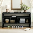 thumbnail image 4 of Harper & Bright Designs Large Buffet Cabinet with Storage, Wood Sideboard Table with Doors and Open Shelf, Black, 4 of 16