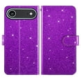 thumbnail image 4 of Asuwish Compatible with iPhone 17 6.3 inch Wallet Phone Case and Tempered Glass Screen Protector Flip Credit Card Holder Stand Bling Glitter Cell Cover for i Phone17 i17 17Case Women Men Purple, 4 of 7