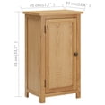 thumbnail image 3 of vidaXL Cupboard Solid Oak Wood Sideboard Side Storage Cabinet White/Light Wood, 3 of 16