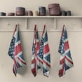 thumbnail image 2 of Vintage USA UK Flag Tea Towels 4 Pack American England Flag Kitchen Dish Cloth with Hanging Loop, 18"x28" Lint-Free Absorbent Towel for Kitchen Drying Wiping and Cleaning, 2 of 7