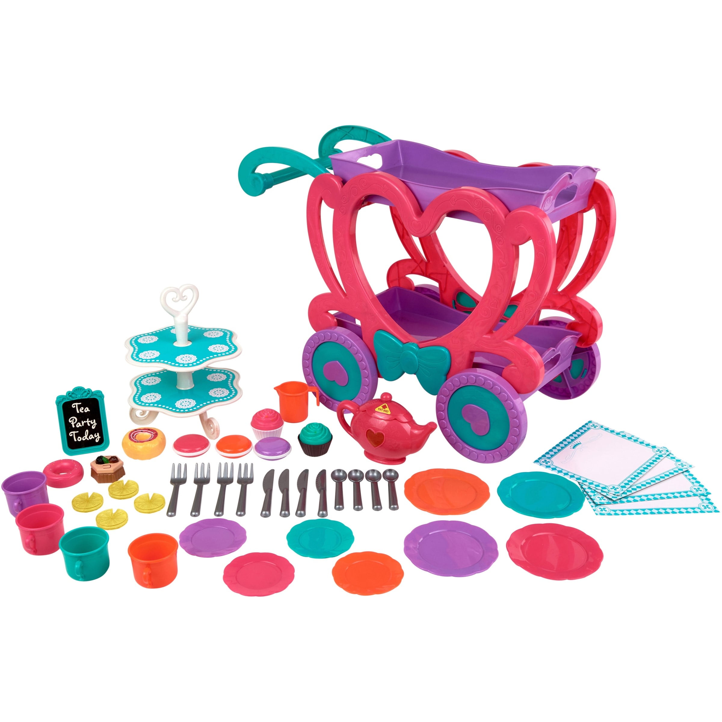 kid connection deluxe tea cart playset