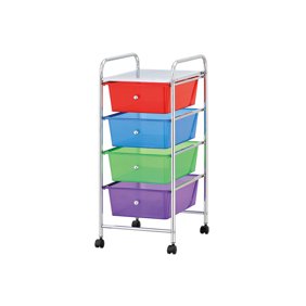 Mind Reader Storage Drawer Rolling Utility Cart 3 Drawer