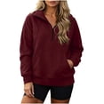 thumbnail image 5 of Womens Sweatshirt 1/4 Half Zip Pullover Casual Long Sleeve Lightweight Workout Sweatshirts Tops Y2k Winter Zip Up Jackets Oversized Tops Clothes 2026, 5 of 6