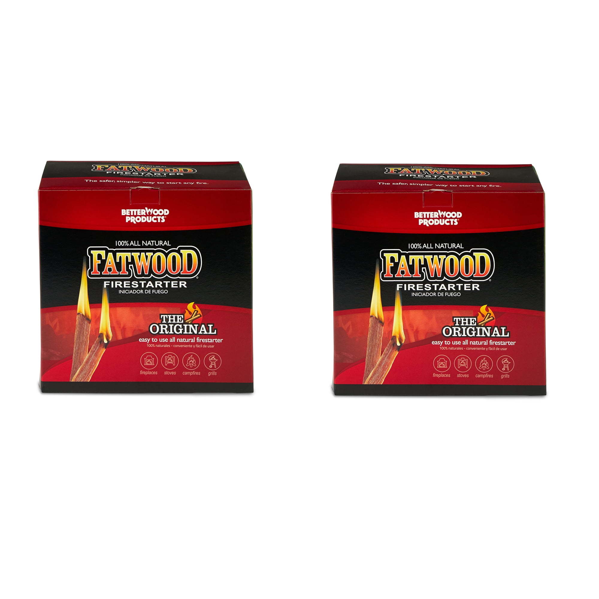 4PK Fatwood Camping Barbecue Fireplace All Natural Fire Starter Lot of 10 
