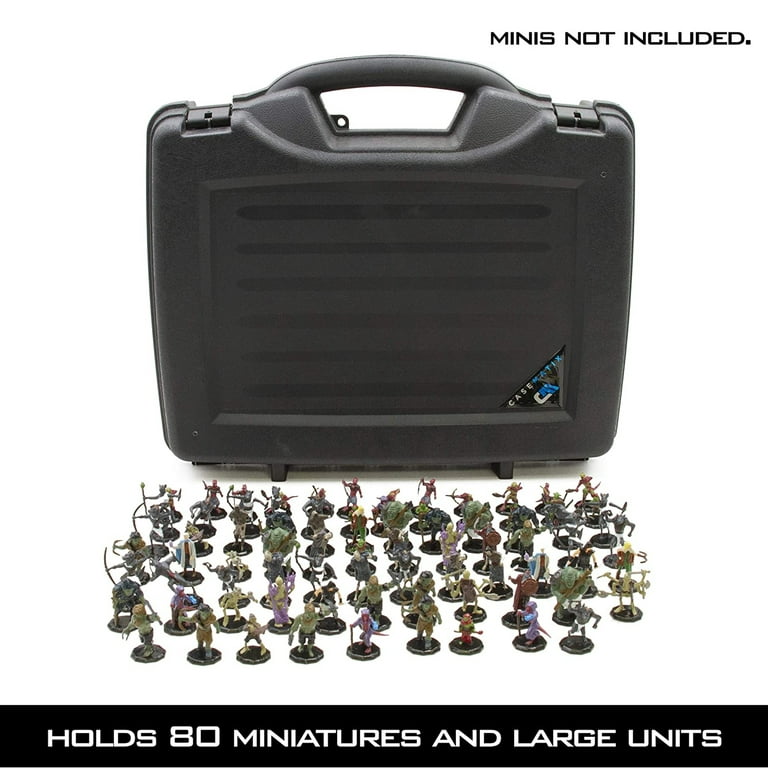  CASEMATIX Miniature Storage Hard Shell Figure Case - Dual Layer  Customizable Foam Miniature Case for Standard Miniatures, Large Units and  Vehicles, Compatible with Warhammer 40k, DND & More! : Toys 