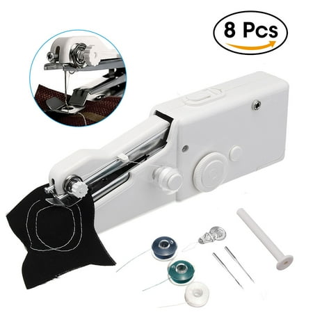 Hand Sewing Machine Mini Handheld Sewing Machine, Portable Sewing Machine Mini Cordless Handheld Electric Stitch Tool for Fabric, Clothing, Kids Cloth, Home Travel Use, (Batteries not included) ()