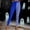 B03 Blue, variant on JOANKDMI Women Spooky Mischief Jester Costume Two-Tone Split Colorblock Striped Stretch Leggings for Performance Carnival Event Fun Bottoms Dress Up
