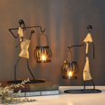 thumbnail image 3 of Metal Candlestick Abstract Character Candle Holder Nordic Metal Candlestick Abstract Character Sculpture Decor Gift, 3 of 11